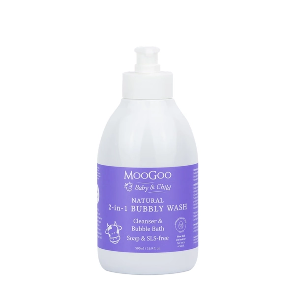 Moogoo 2In1 Cleanser & Bubble Bath 500Ml