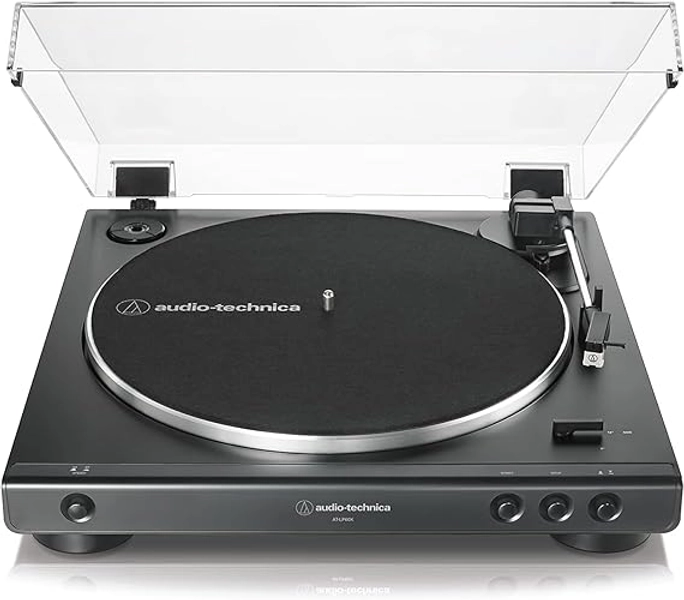 Audio-Technica AT-LP60xBK Giradischi con trasmissione a cinghia completamente automatico - Analogue - Nero