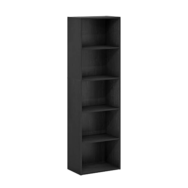Furinno Luder Bookcase / Bookshelf / Storage Shelves, 5-Tier, Blackwood - Blackwood - 5-Tier