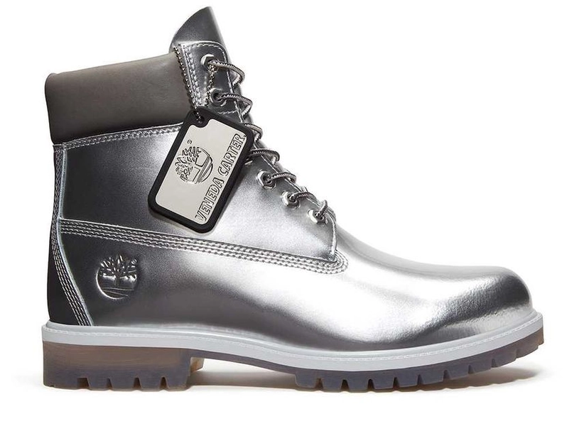 Veneda Carter × Timberland 6 Inch Lace Up Waterproof Boot "Silver Patent Leather"