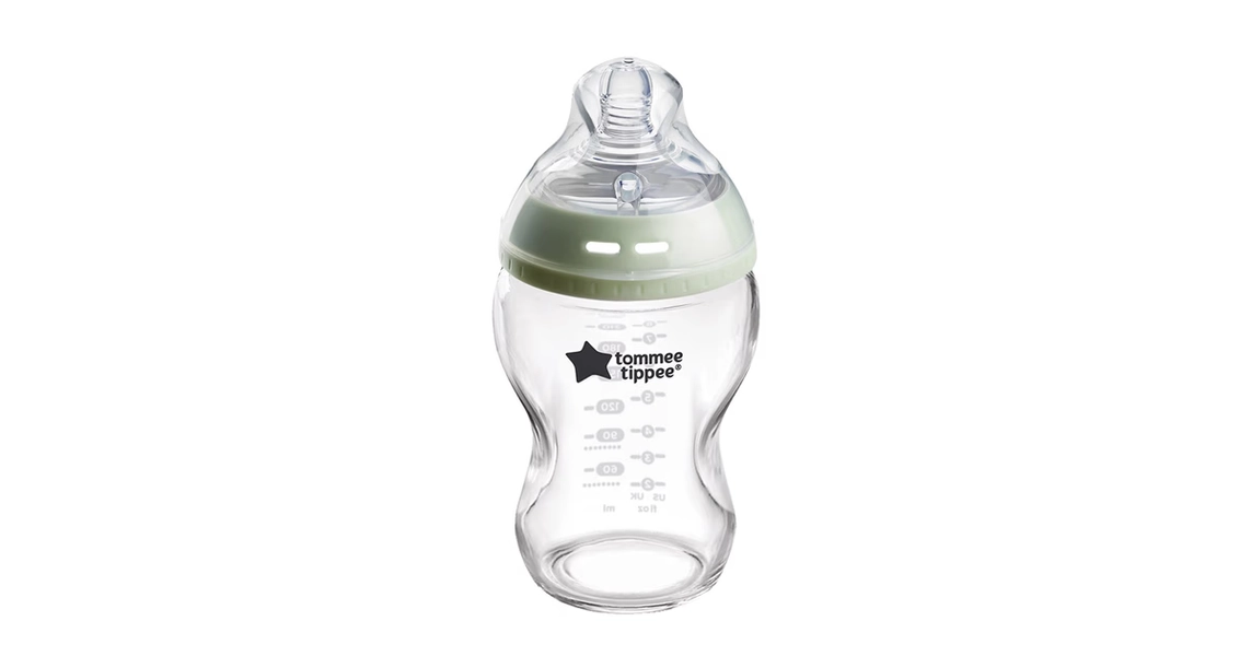 Tommee Tippee Natural Start Anti-Colic Glass Bottle With Slow Flow Teats 250Ml 0M+ | Baby Bunting AU