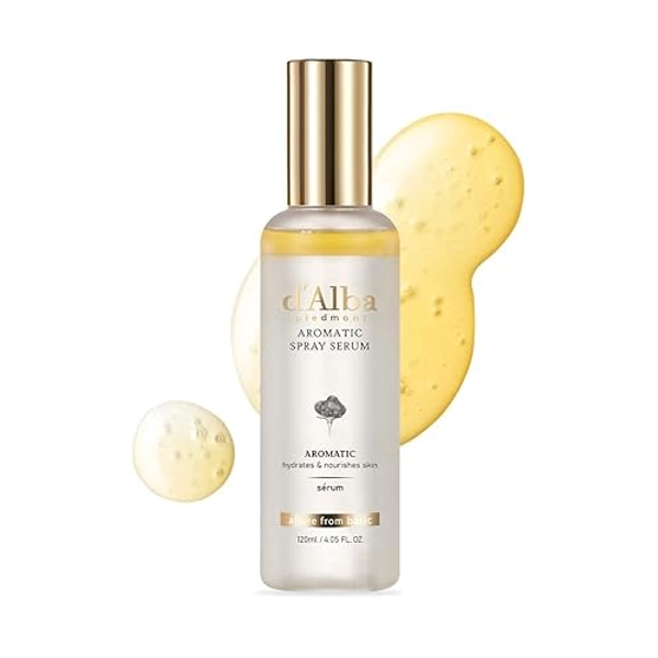 d'alba Piedmont Italian White Truffle First Aromatic Spray Serum, Fragrant VEGAN Glowy Antioxidant Face Mist, Deep Hydration Skin Firmness, Korean Skin Care (4.05 fl.oz) - 4.05 fl.oz