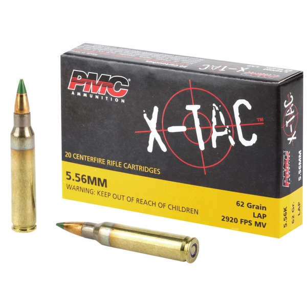 PMC X-TAC 5.56x45mm NATO M855 62gr Green-Tip Ammo