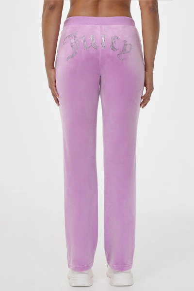 OG Big Bling Velour Track Pants | Violet Tulle / XS
