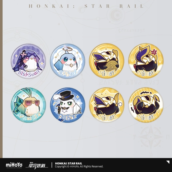 Owlbert Reception Room Mini Badge Set | Honkai : Star Rail Merch | Hoyoverse Merch