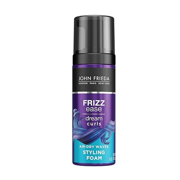 John Frieda Frizz Ease Dream Curls Air Dry Waves Styling Foam, Curl Defining Frizz Control, Hair Product for Curly and Wavy Hair, 5 Ounce - Dream Curls Daily Styling Spray