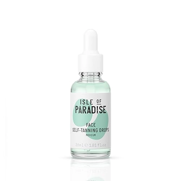 Isle of Paradise Self Tanning Drops - Color Correcting Self Tan Drops for Gradual Glow, Vegan and Cruelty Free, 1.01 Fl Oz - Medium (Golden Glow)