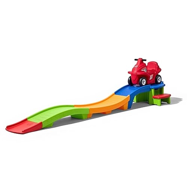 Step2 Up & Down Roller Coaster Kids Ride On Toy, Push Car, Indoor/Outdoor Playset, Made of Durable Plastic, Max Weight 50 lbs., For Toddlers 2-5 Years Old, Multicolor - Multicolor