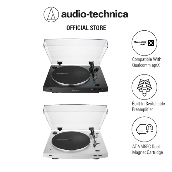 Audio-Technica AT-LP3XBT Fully Automatic Bluetooth Belt-Drive Turntable with Anti-Resonance Die-Cast Aluminum Platter