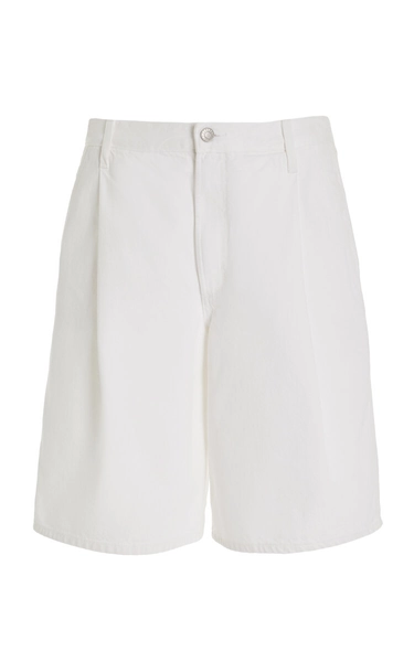Ellis Pleated Organic Cotton Denim Shorts