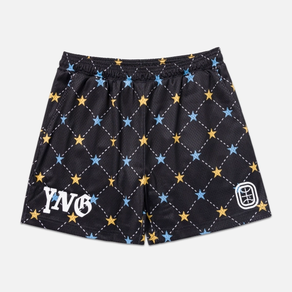 Kids YNG Dreamerz Star Mesh Shorts | S / Black