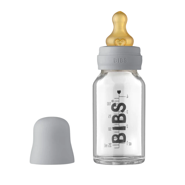BIBS Baby Glass Bottle Complete Set 110ml | Cloud | Default Title