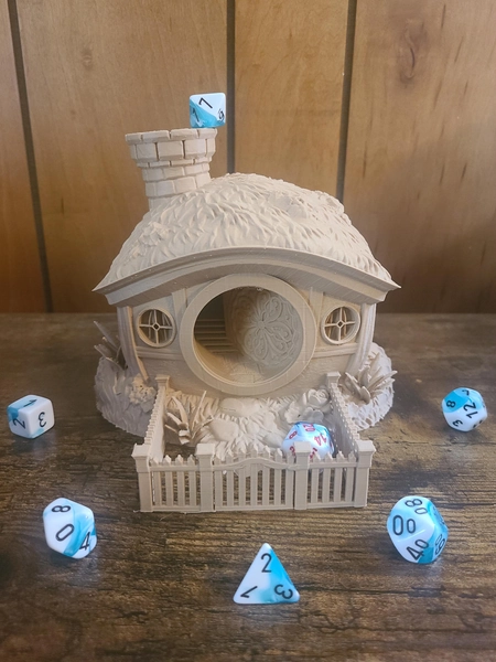 Halfling Hut Dice Tower | 3D Printed Dice Tower | Fate's End