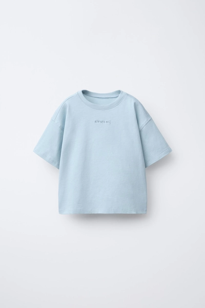 EMBROIDERED TEXT T-SHIRT