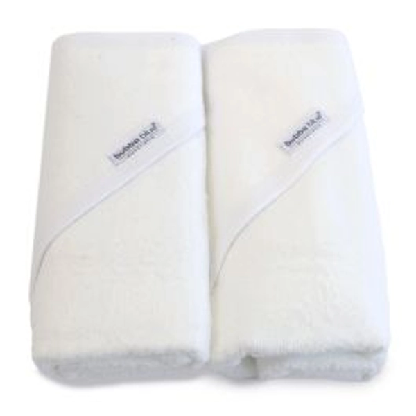 Bubba Blue White Bamboo Hooded Towels 2 Pack