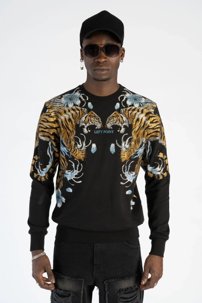 Sweatshirt Double Tiger - Rhinestone W24-1057
