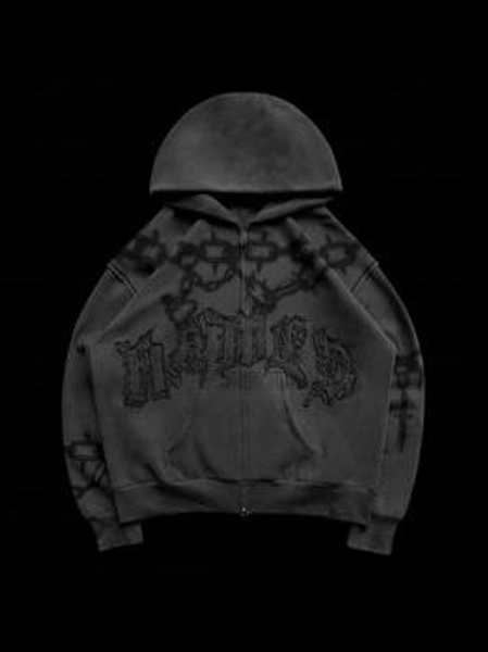 Chain Print Oversized Hoodie