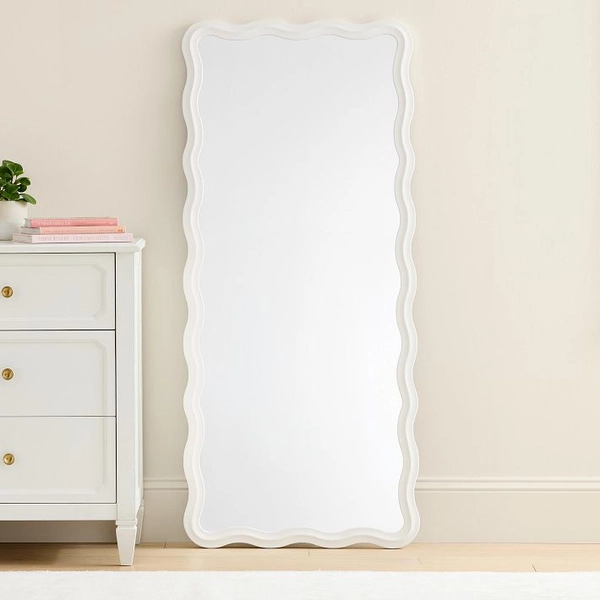 Floor-Length Scalloped Mirror (26"x59")