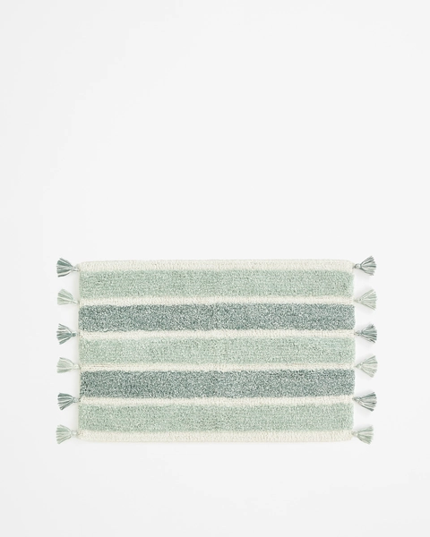 Bath Mat Camden Stripe  - Sage