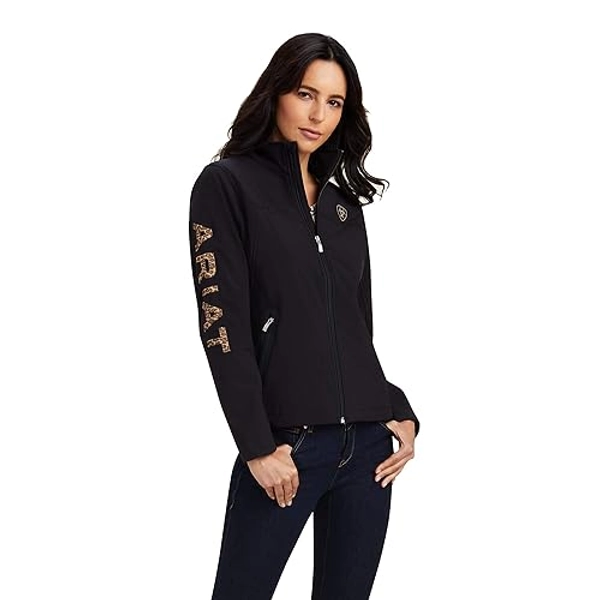 Ariat Women's New Team Softshell Jacket - Small - Black/Leopard
