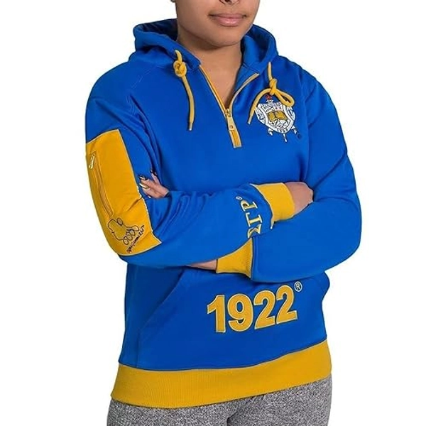 Greekgear Sigma Gamma Rho Elite Hooded Pullover - XX-Large - Royal Blue
