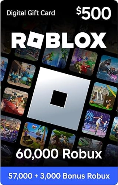 Roblox Digital Gift Code for 60,000 Robux [Redeem Worldwide - Includes Exclusive Virtual Item] [Online Game Code] - 500