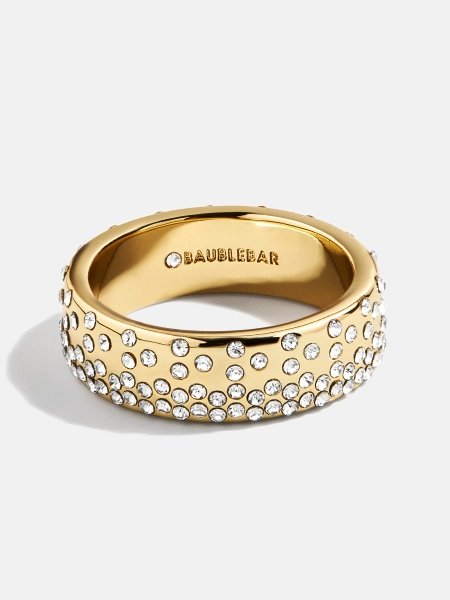 Lola Ring - Gold/Pavé | 9 / Clear/Gold