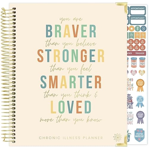 BLOOM DAILY PLANNERS - Undated chronic illness medical planner & journal