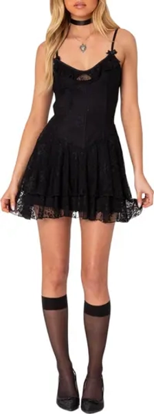 EDIKTED Lyla Lace Minidress | Nordstrom