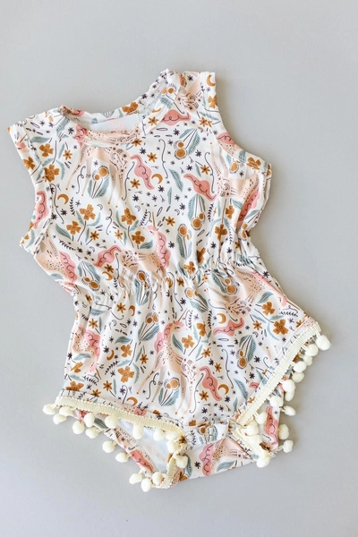Unicorn Soiree Pom Pom Romper