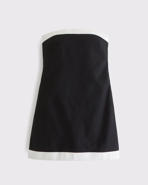 The A&F Scarlett Strapless Linen-Blend Skort