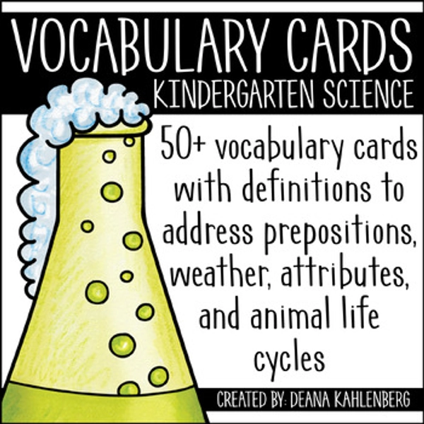 Science Vocabulary Cards {Kindergarten}
