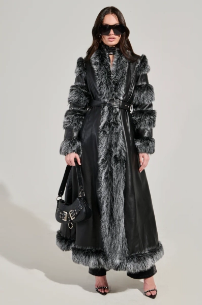 FOR THE DRAMA FUR TRIM COAT | L