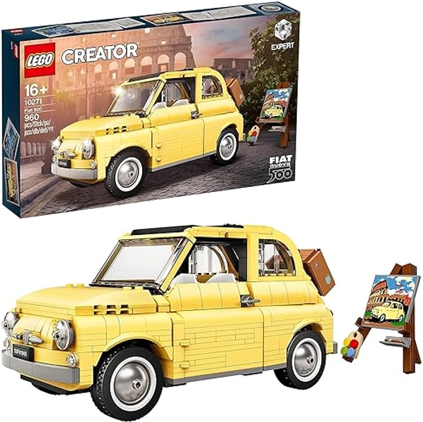 LEGO Creator Expert Fiat 500 10271 Toy Car Building Set for Adults and Fans of Model Kits Sets Idea (960 Pieces) - Standard Packaging