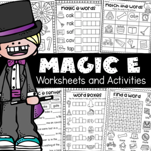 Magic E Worksheets and Centers - CVCE Activities