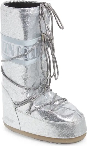 Moon Boot® Metallic Glitter Icon Water Resistant Moon Boot® (Women) | Nordstrom