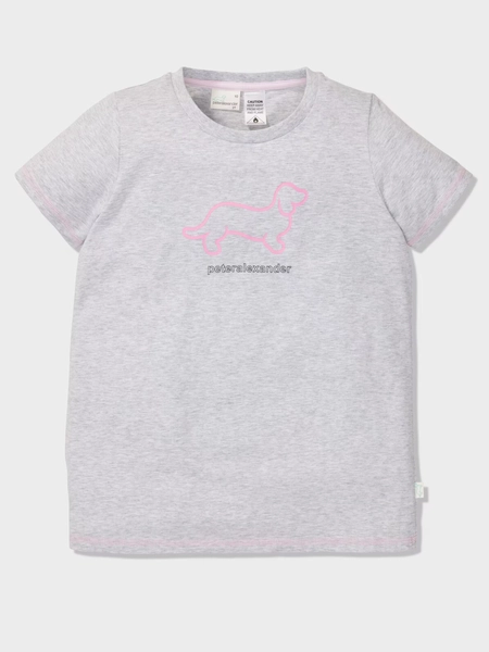 Girls Penny Tee  Grey Marle - Peter Alexander Online