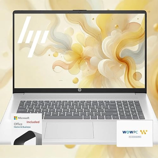 HP Ultrabook 17.3" FHD (‎1920 x 1080) Laptop with 12-Month Microsoft • AMD Ryzen 5 5500U CPU • 64GB RAM • 1.5TB Storage (1TB SSD + 512GB External) • Fingerprint Reader • Windows 11 • w/WOWPC Bundle - 64GB RAM 1.5TB Storage - 6 Core CPU
