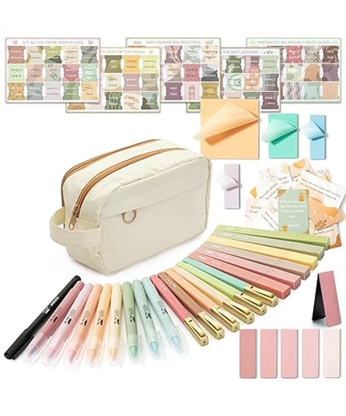 Mr. Pen- Bible Journaling Kit, Bible Study Supplies, No Bleed Bible Highlighters and Pens No Bleed, Bible Pens, Bible Journaling Kit for Gift, Bible Study Tools, Christmas Gift