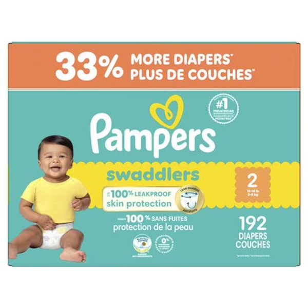 Pampers Swaddlers Active Baby Diaper, Ultra Value Pack, 192CT