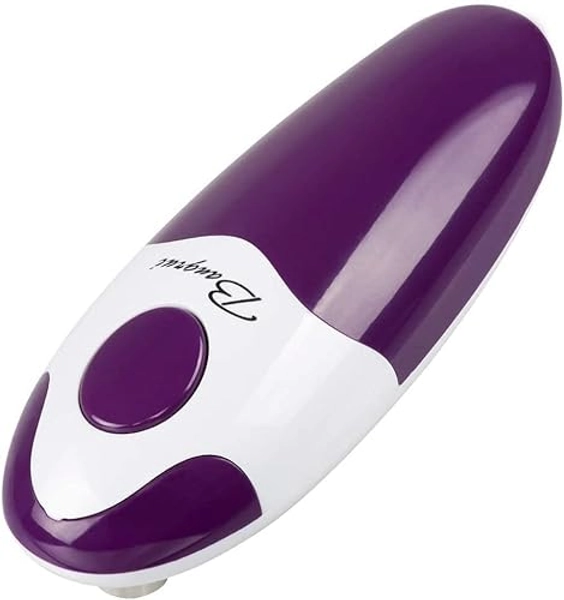 Kitchen Automatic Safety Cordless One Tin Opener&Bangrui Professional Electric Opener.One-touch switch .Smooth can edge.Being friendly to left-hander and arthritics!(Purple) - Purple