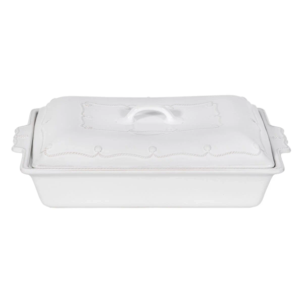 Berry & Thread 13" Rectangular Baker with Lid - Whitewash | Default Title