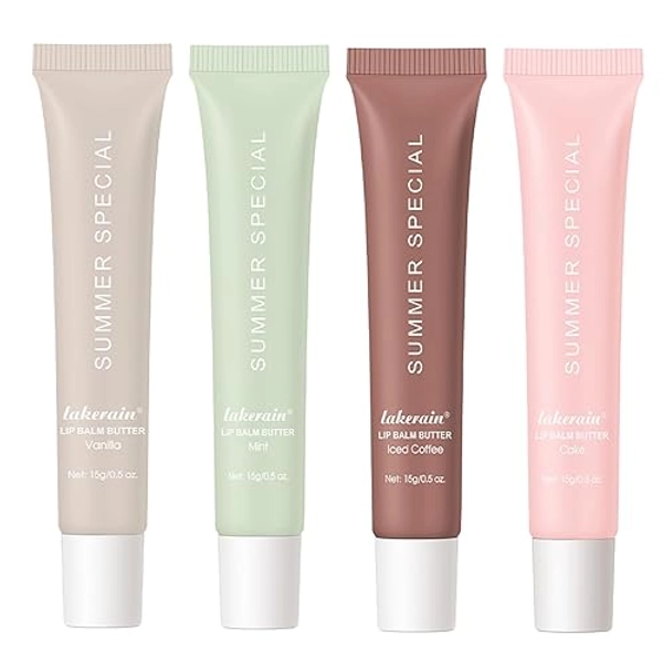 Summer Special Lip Butter Balm - Ultra-Hydrating, Nourishing Lip Care with Natural Ingredients, Shea Butter & Olive Butter, Soothes & Softens Dry Lips (4PCS, 0.5 Fl Oz (Pack of 4)) - 4PCS - 0.5 Fl Oz (Pack of 4)
