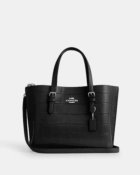 Silver/Black Mollie Tote Bag 25