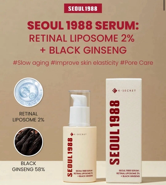 Genuine KSECRET - SEOUL 1988 Serum : Retinal Liposome 2% + Black Ginseng