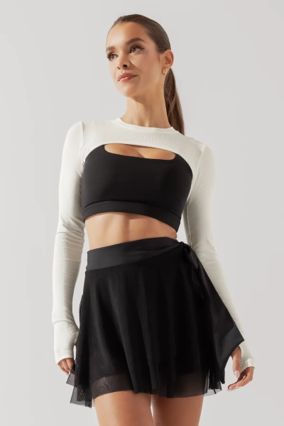 Relevé Ribbed Shrug - Cream | 3X