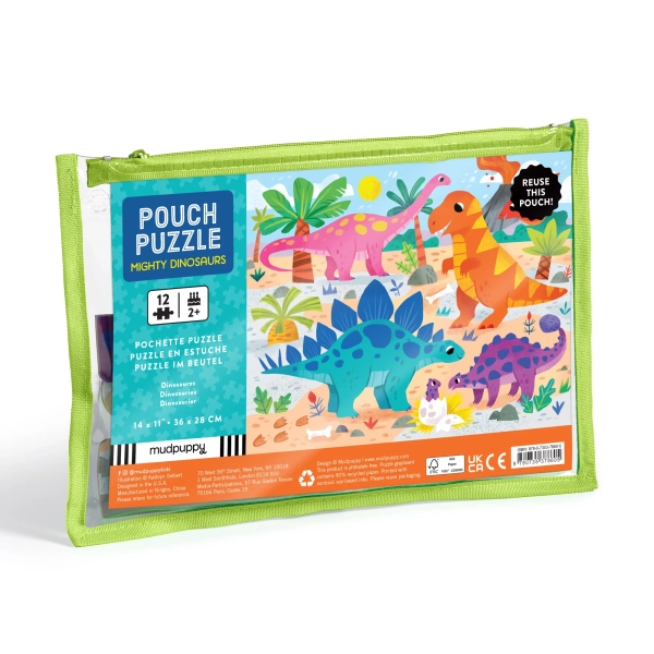 Mighty Dinosaurs 12 Piece Pouch Puzzle | Default Title