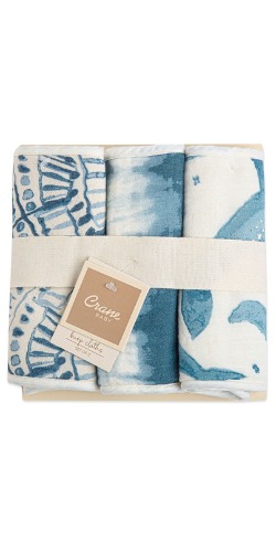 Crane Baby Burp Cloth Set Caspian