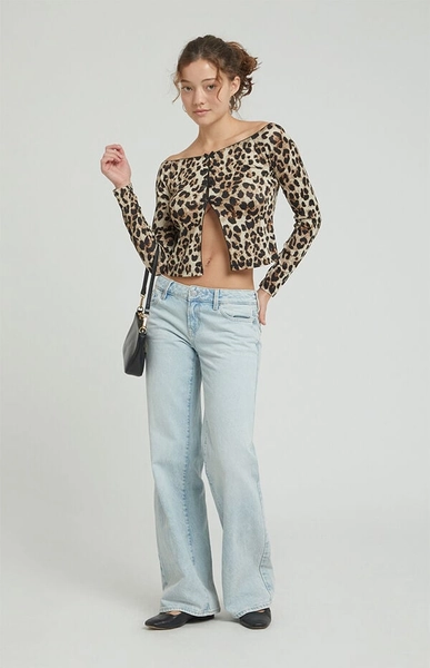 Light Indigo Low Rise Girlfriend Jeans