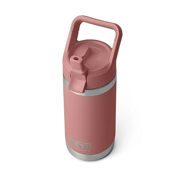 YETI Rambler Jr. 12 oz Kids Bottle, with Straw Cap - Sandstone Pink